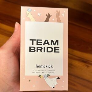 Homesick candle 
Team Bride